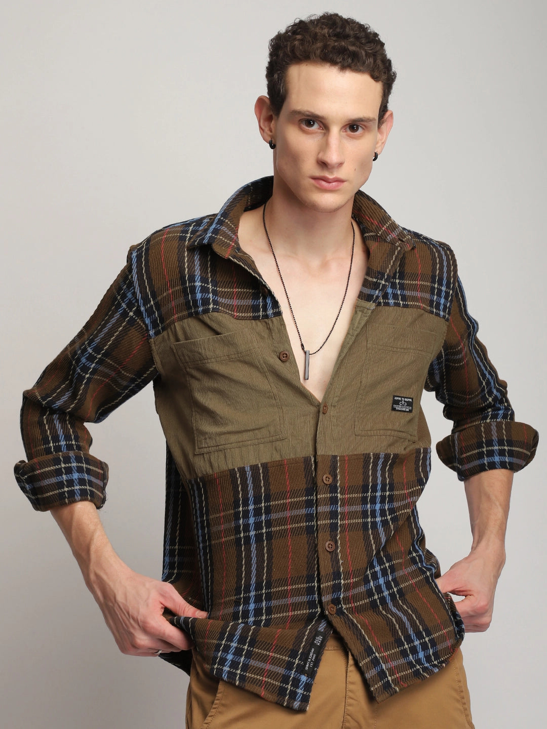 Brunswick Hues Brown Full Sleeve Shirt