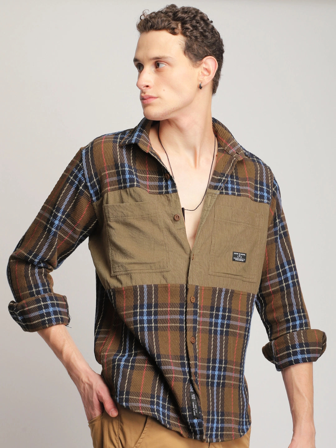 Brunswick Hues Brown Full Sleeve Shirt