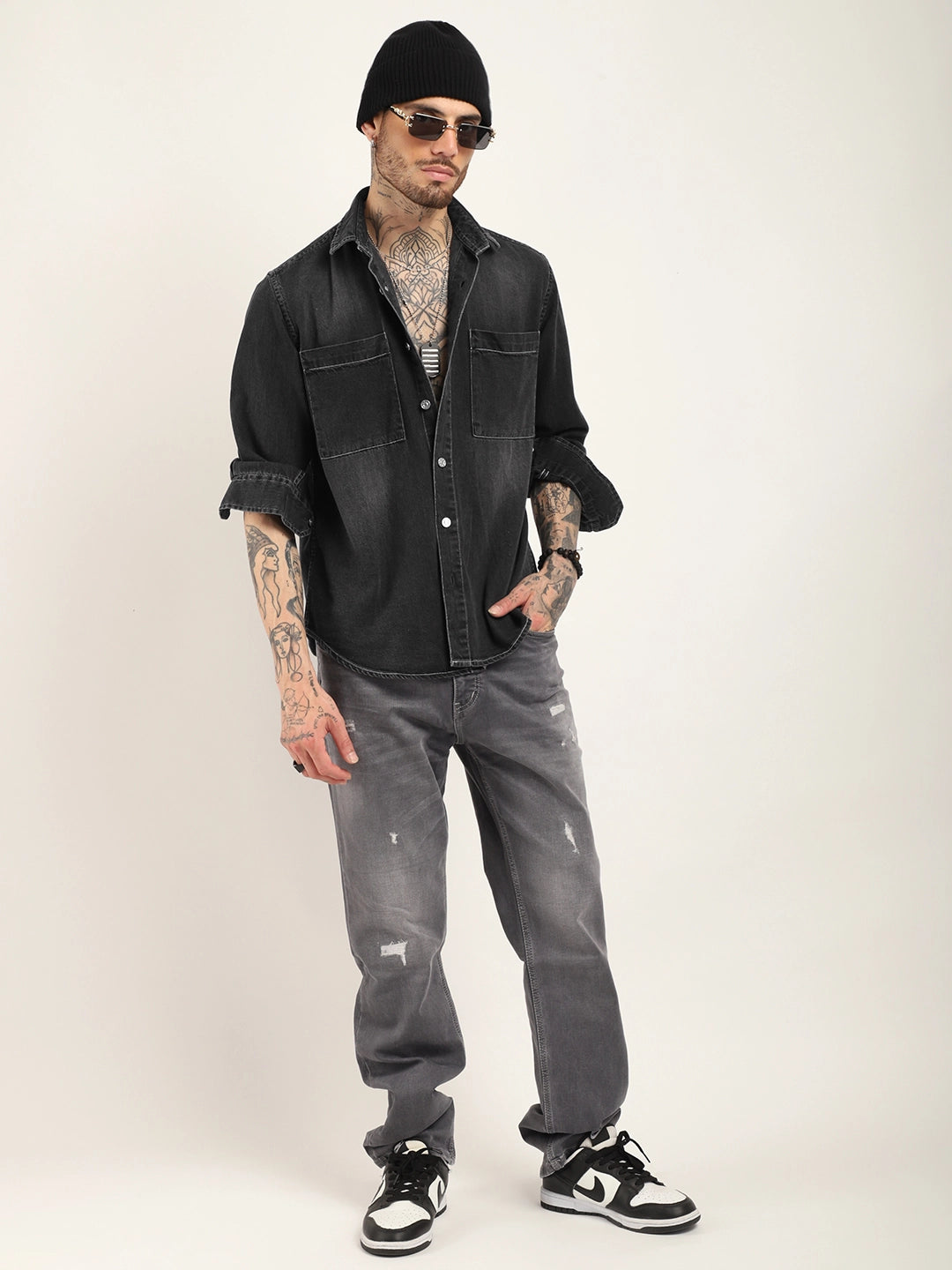 Jacked Charcoal Denim Shirt