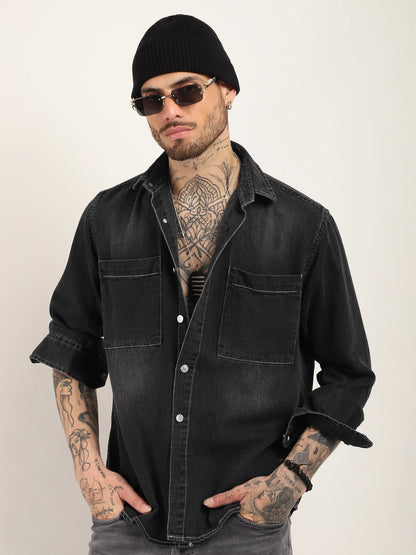 Jacked Charcoal Denim Shirt