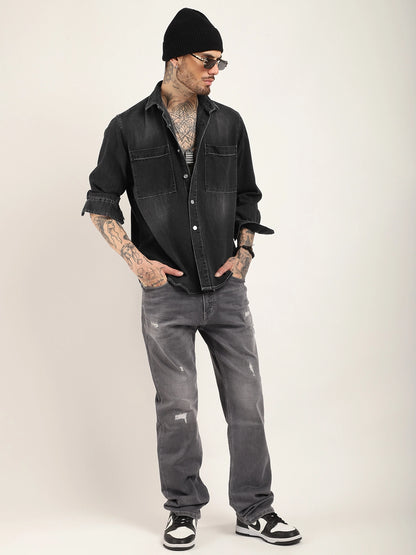 Jacked Charcoal Denim Shirt