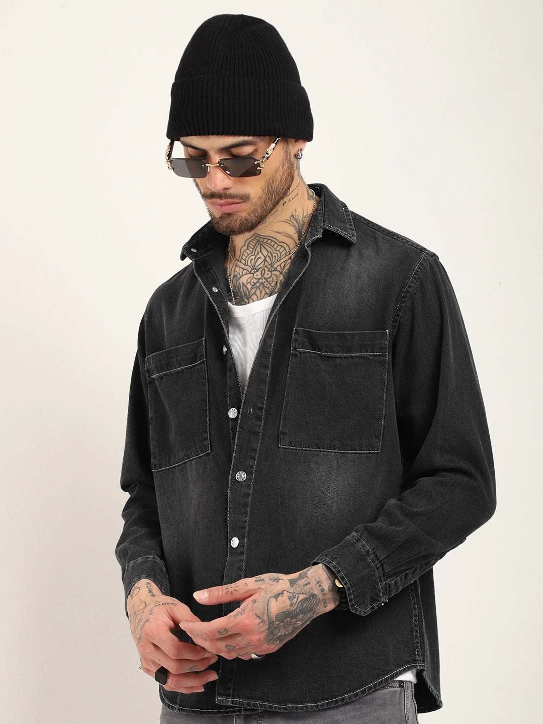 Jacked Charcoal Denim Shirt