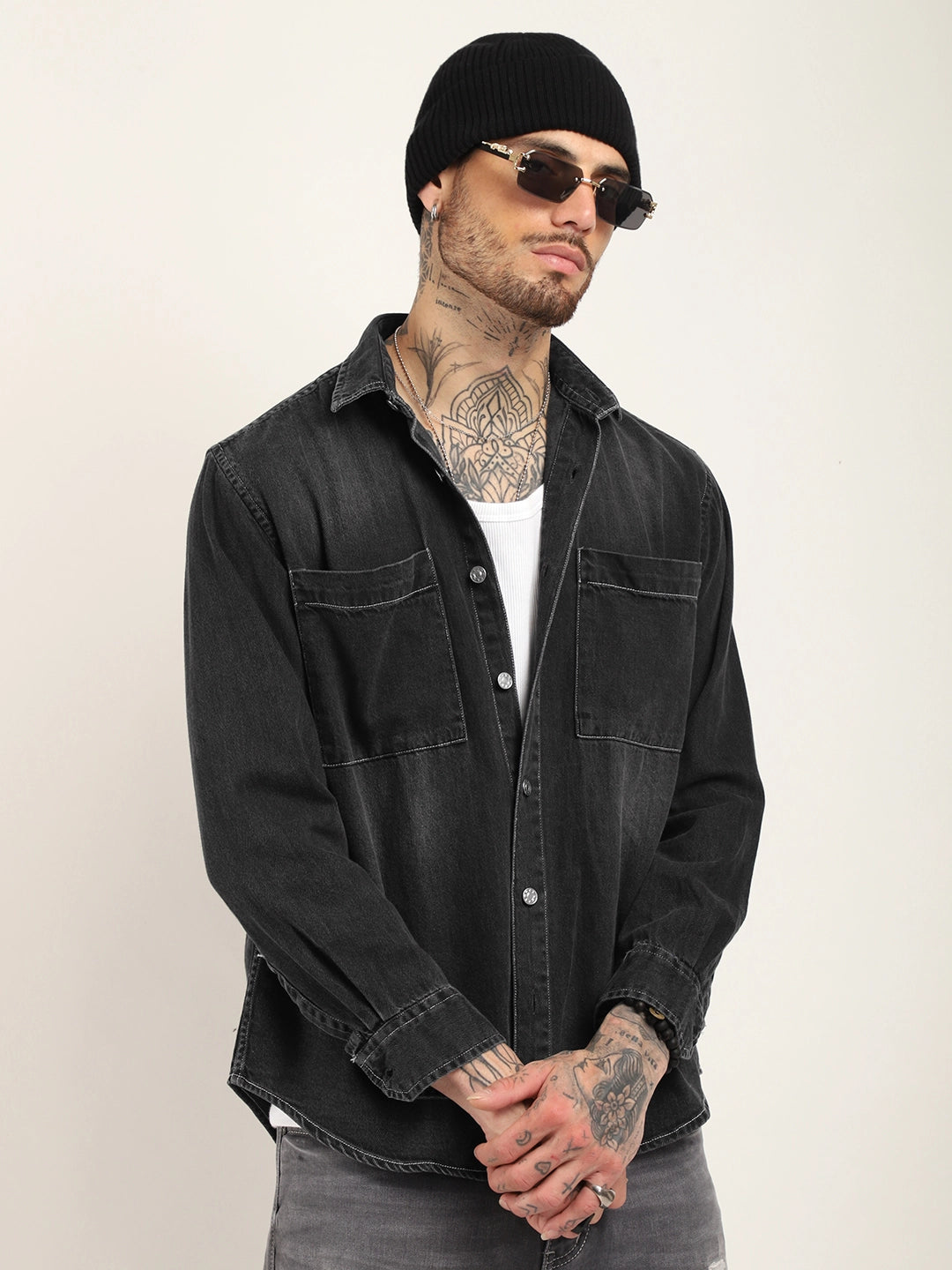 Jacked Charcoal Denim Shirt