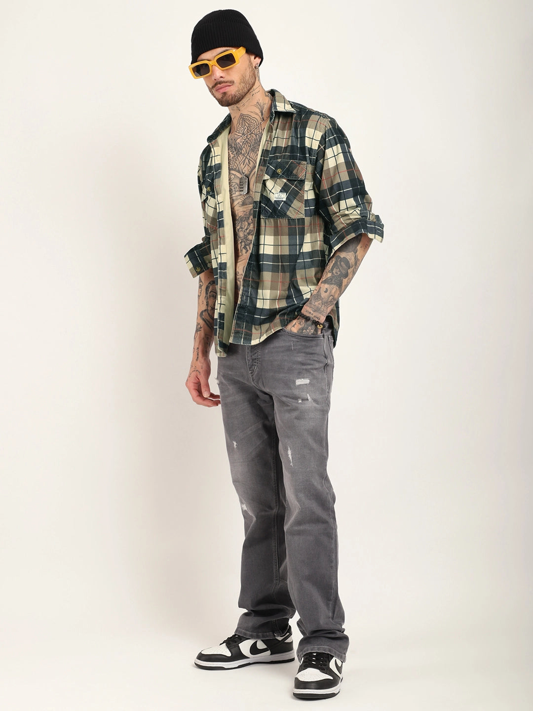 London Fog Beige Full Sleeve Shirt