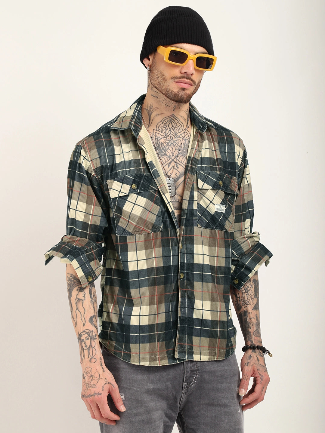 London Fog Beige Full Sleeve Shirt