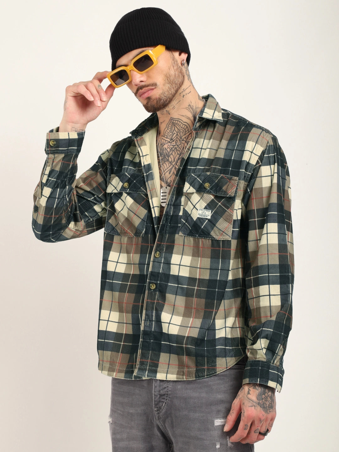 London Fog Beige Full Sleeve Shirt