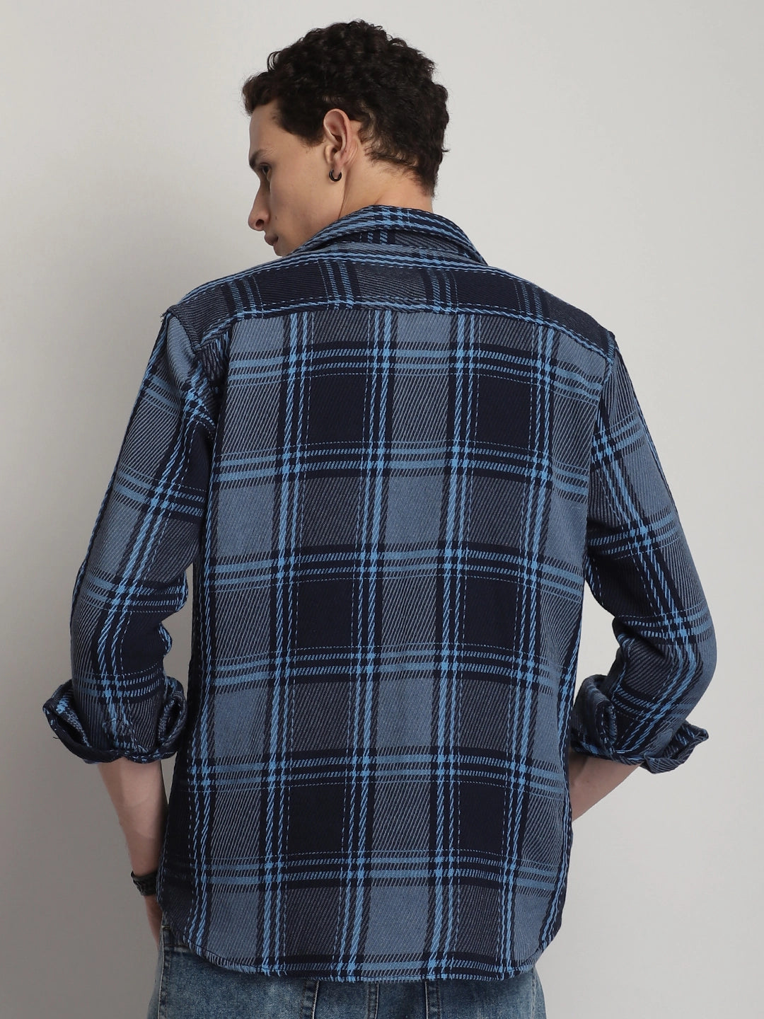 Cotswold Wool Blue Full Sleeve Shirt