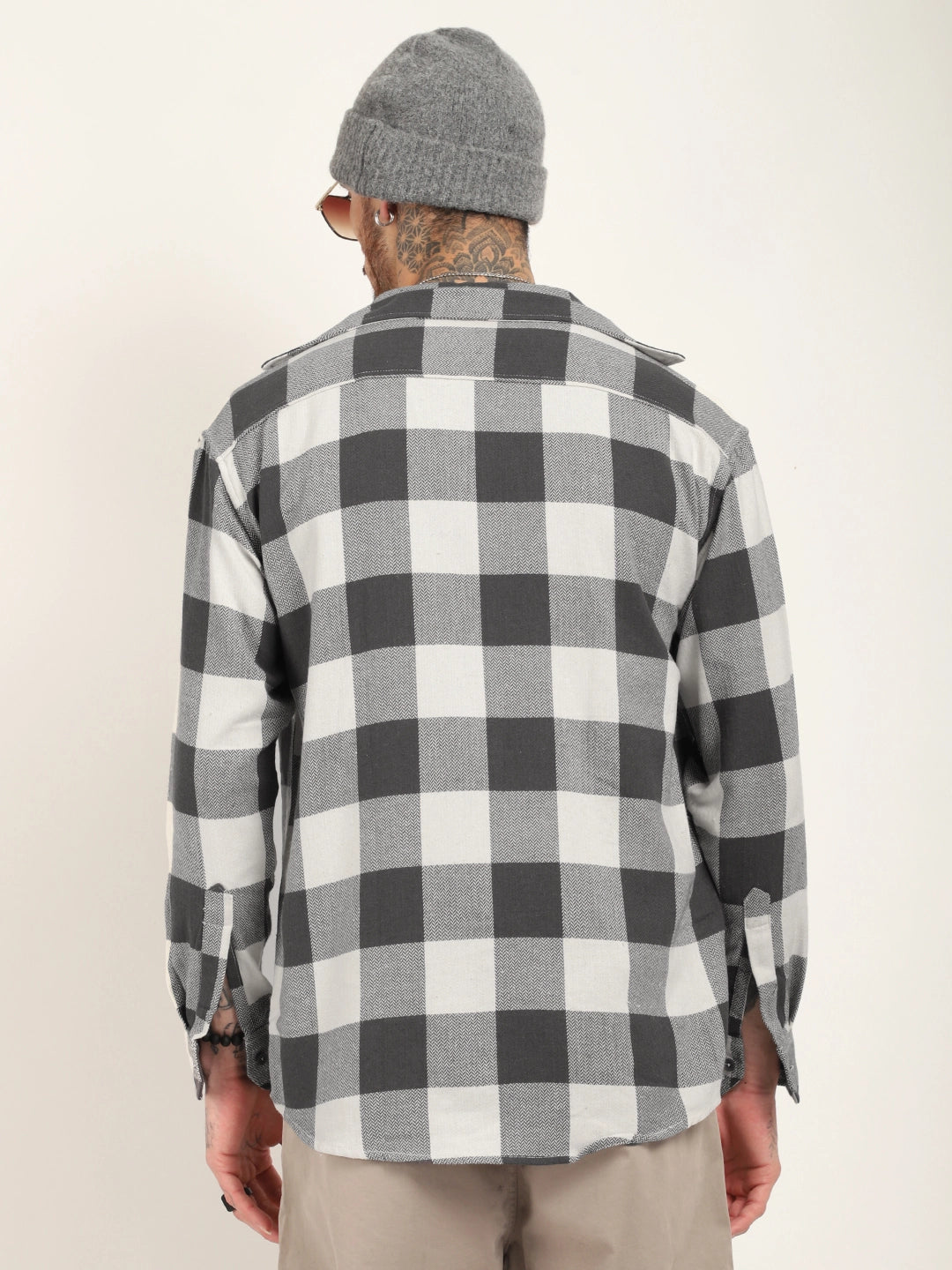 Square Couture White Check Shirt