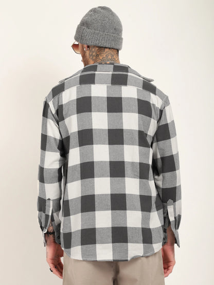 Square Couture White Check Shirt