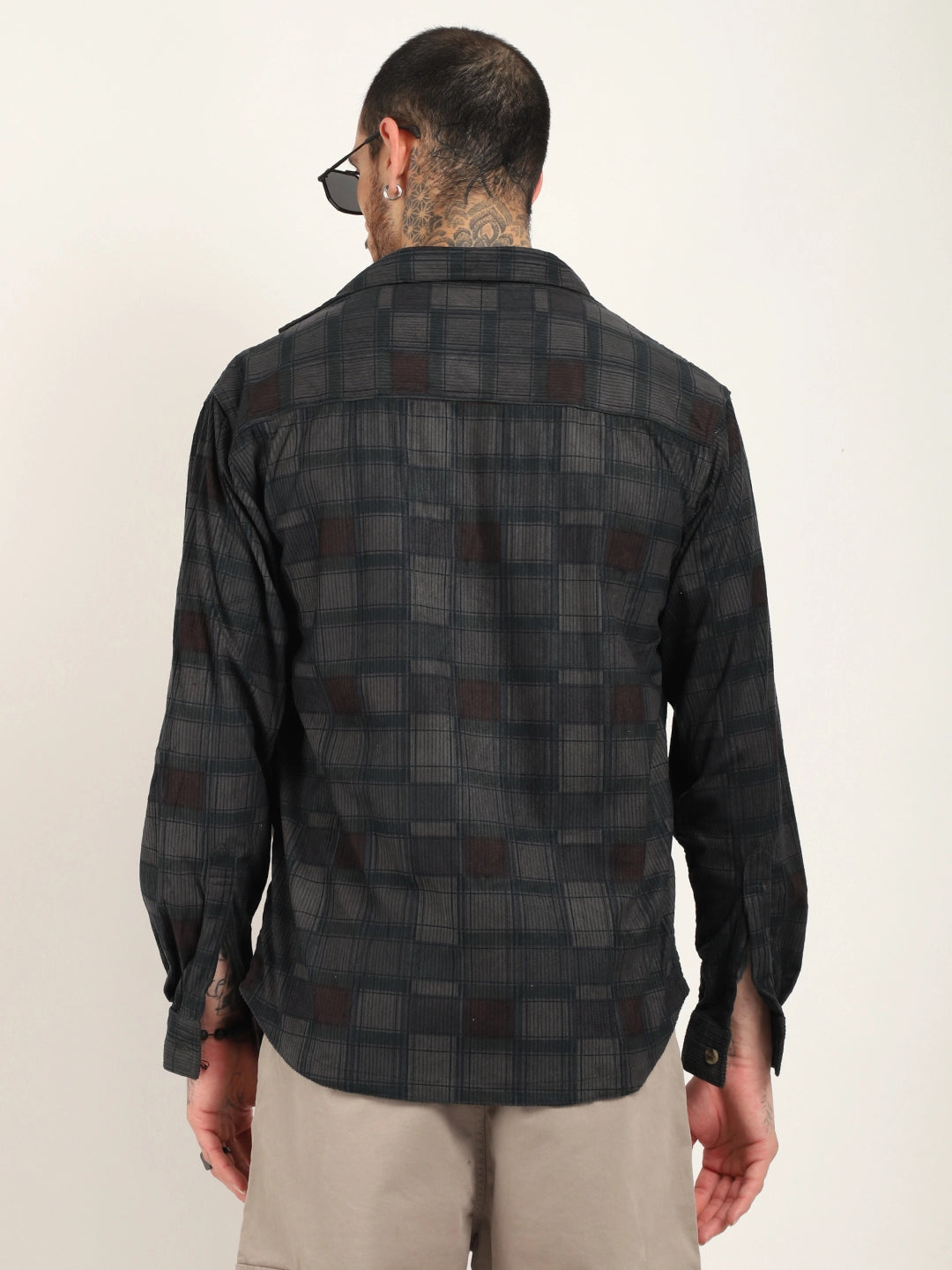 London Fog Dark Grey Full Sleeve Shirt