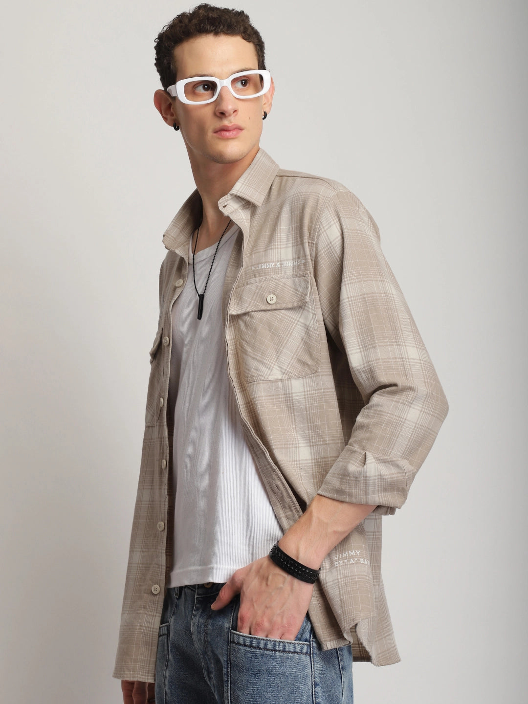 Sherwood Drift Beige Full Sleeve Shirt