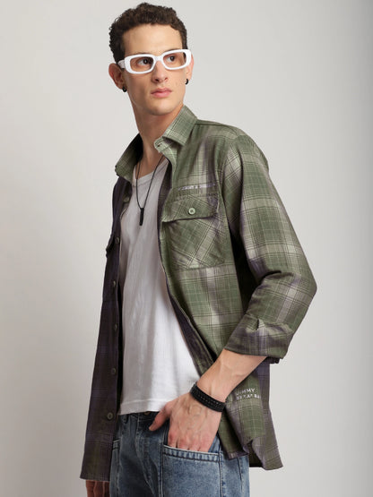 Sherwood Drift Olive Full Sleeve Shirt