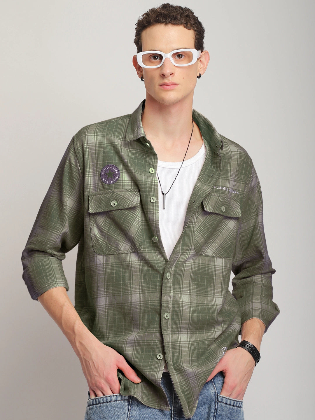 Sherwood Drift Olive Full Sleeve Shirt