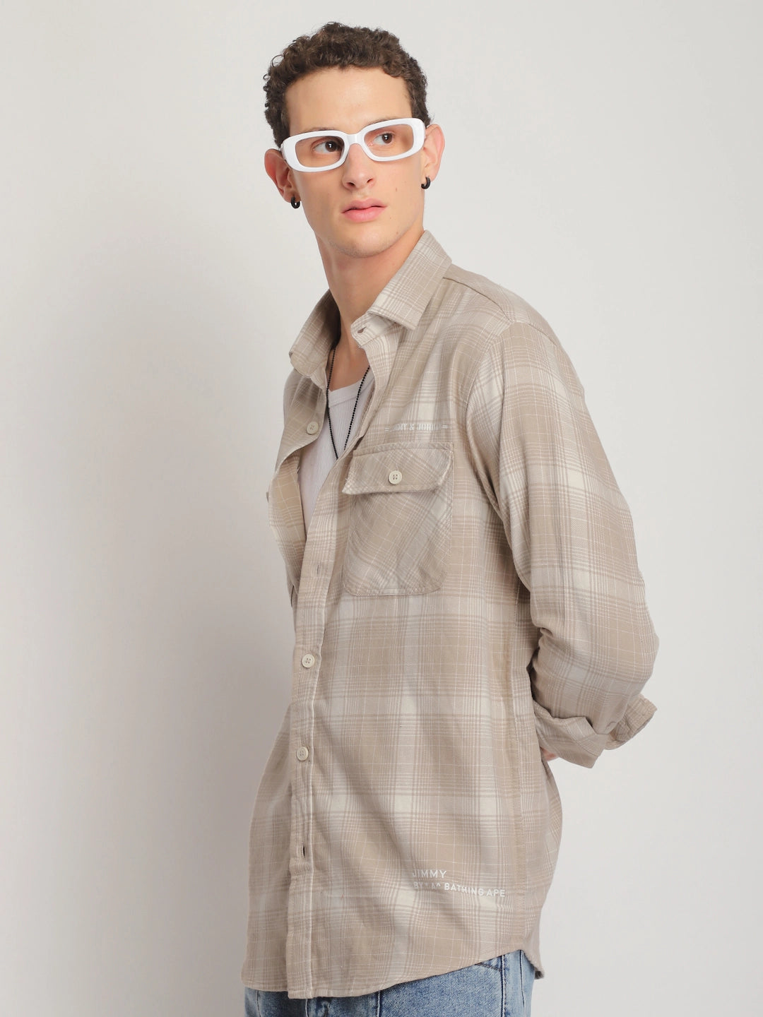 Sherwood Drift Beige Full Sleeve Shirt