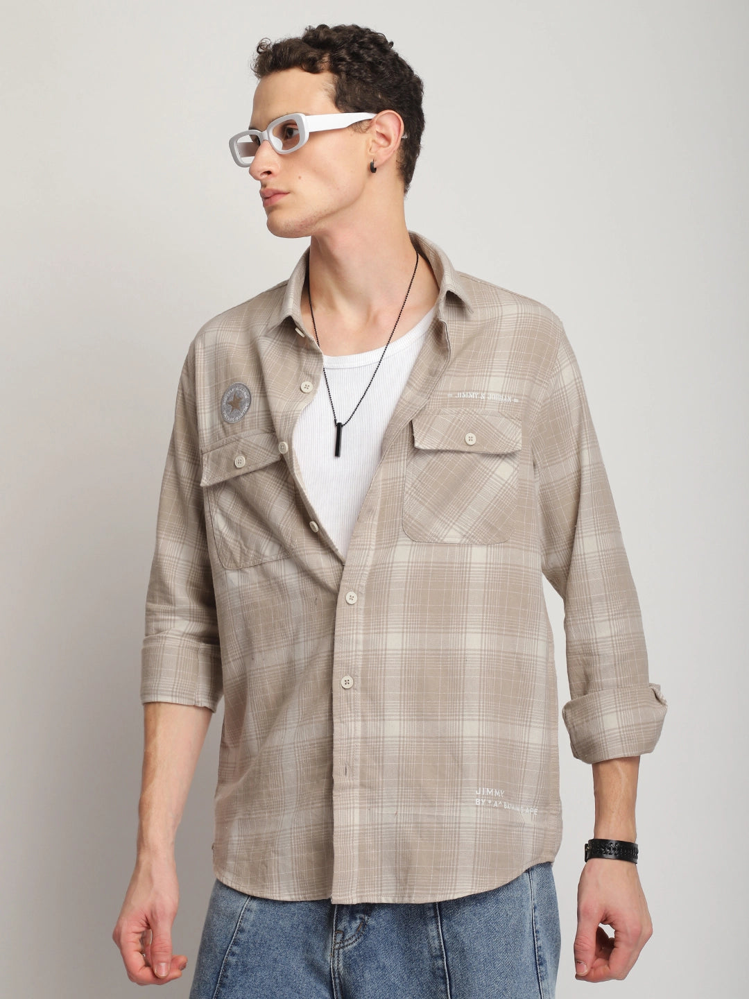 Sherwood Drift Beige Full Sleeve Shirt