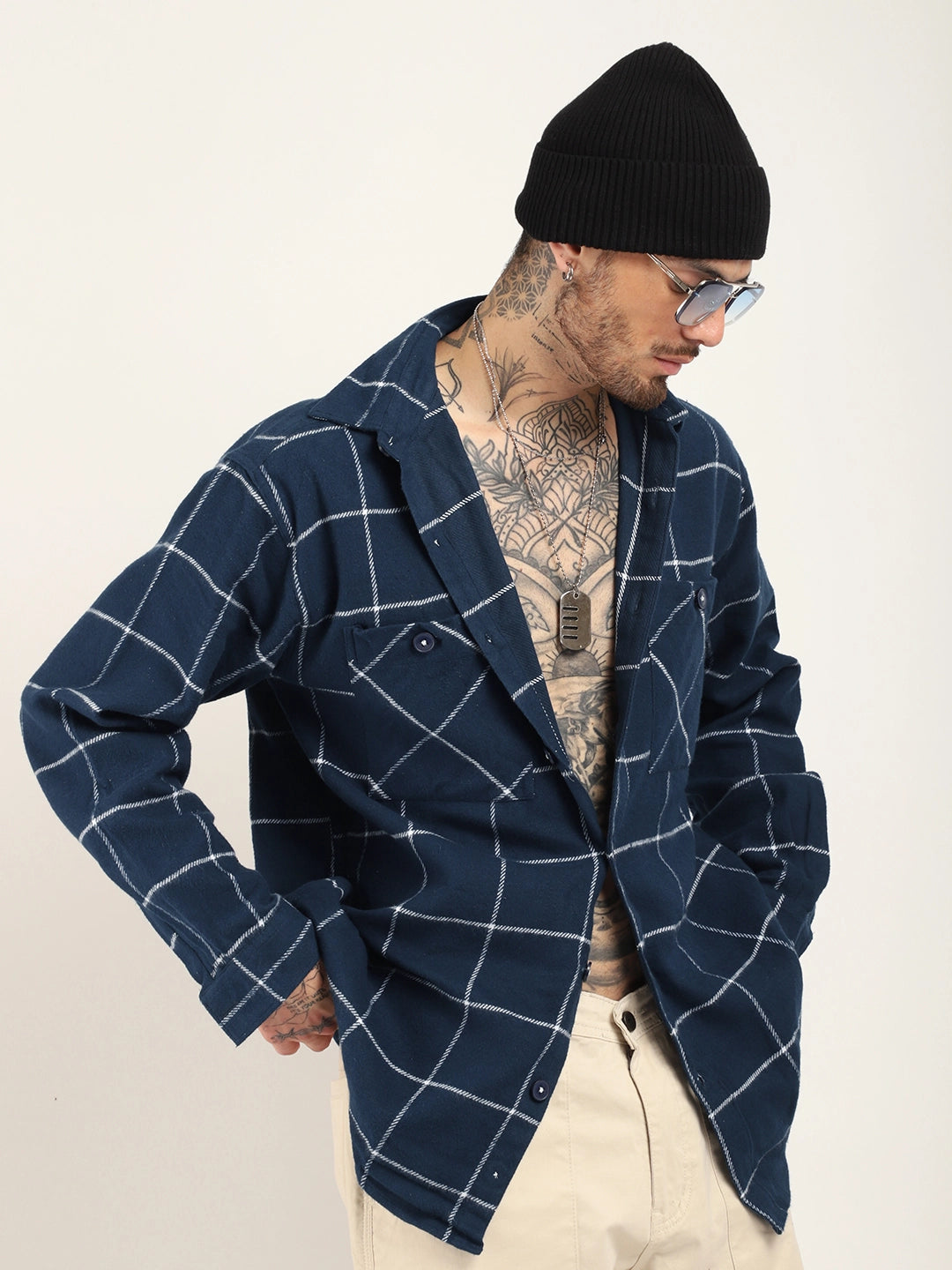 Rolling Stonewear Navy Full Sleeve Shirt