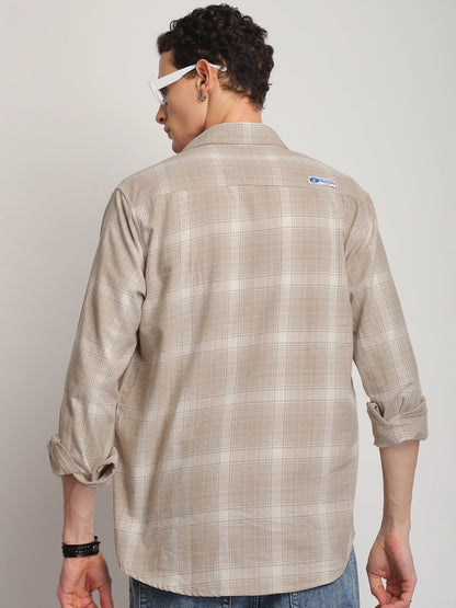 Sherwood Drift Beige Full Sleeve Shirt