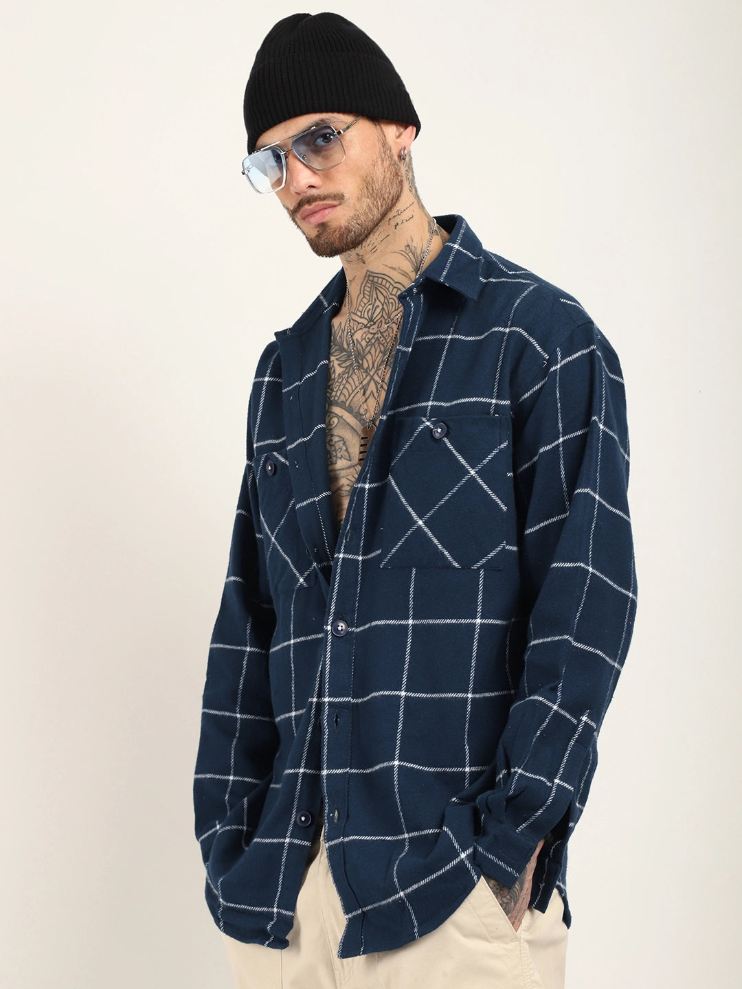 Rolling Stonewear Navy Full Sleeve Shirt