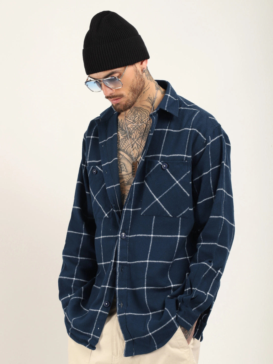 Rolling Stonewear Navy Full Sleeve Shirt