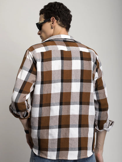 Cotswold Wool Brown Full Sleeve Shirt