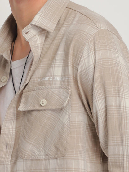 Sherwood Drift Beige Full Sleeve Shirt