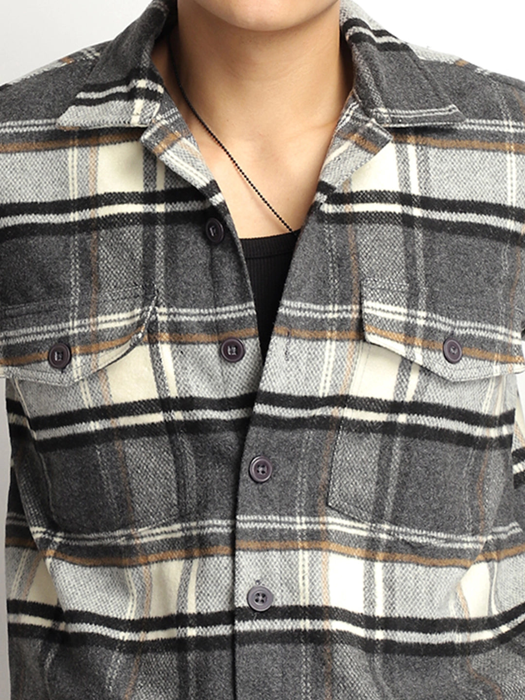 Hampstead Loom Dark Grey Heavy Winter Shirt