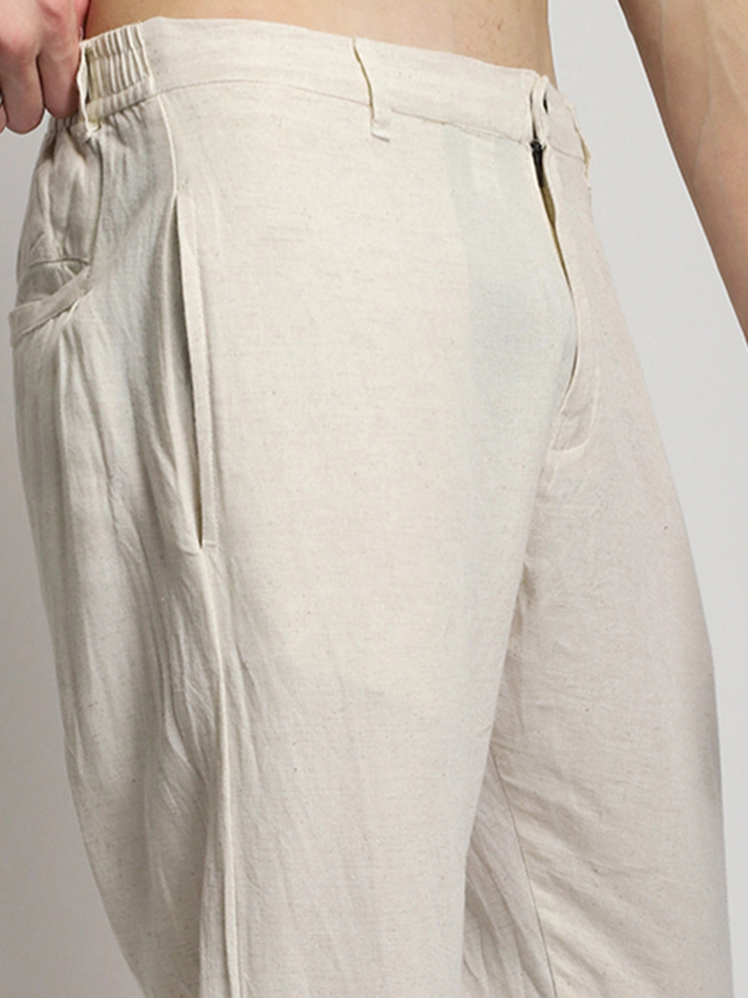 London Edge Pure Linen Cream Co-Ord Set