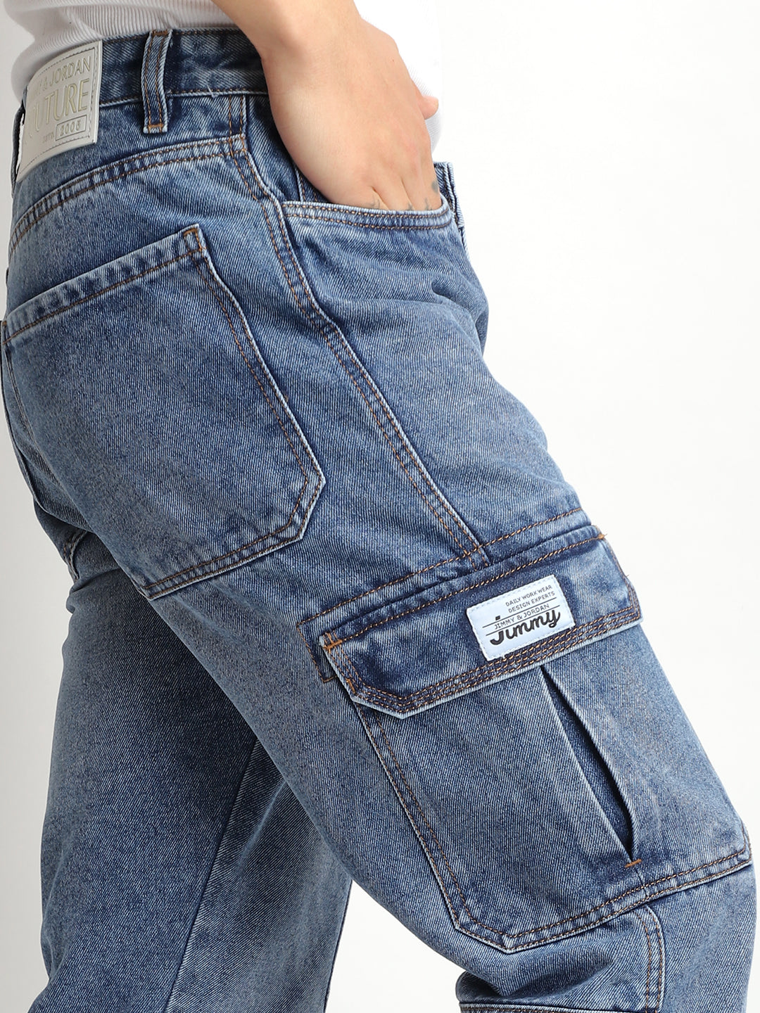 Urban Drift Light Blue Denim Cargo