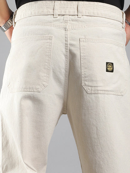 Savoy Sets Light Beige Belt Denim Cargo